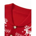 thumbnail image 3 of SANMIO Toddler Unisex Baby Button-up Cotton Coat Deer Christmas Cardigan Sweater, 3 of 8
