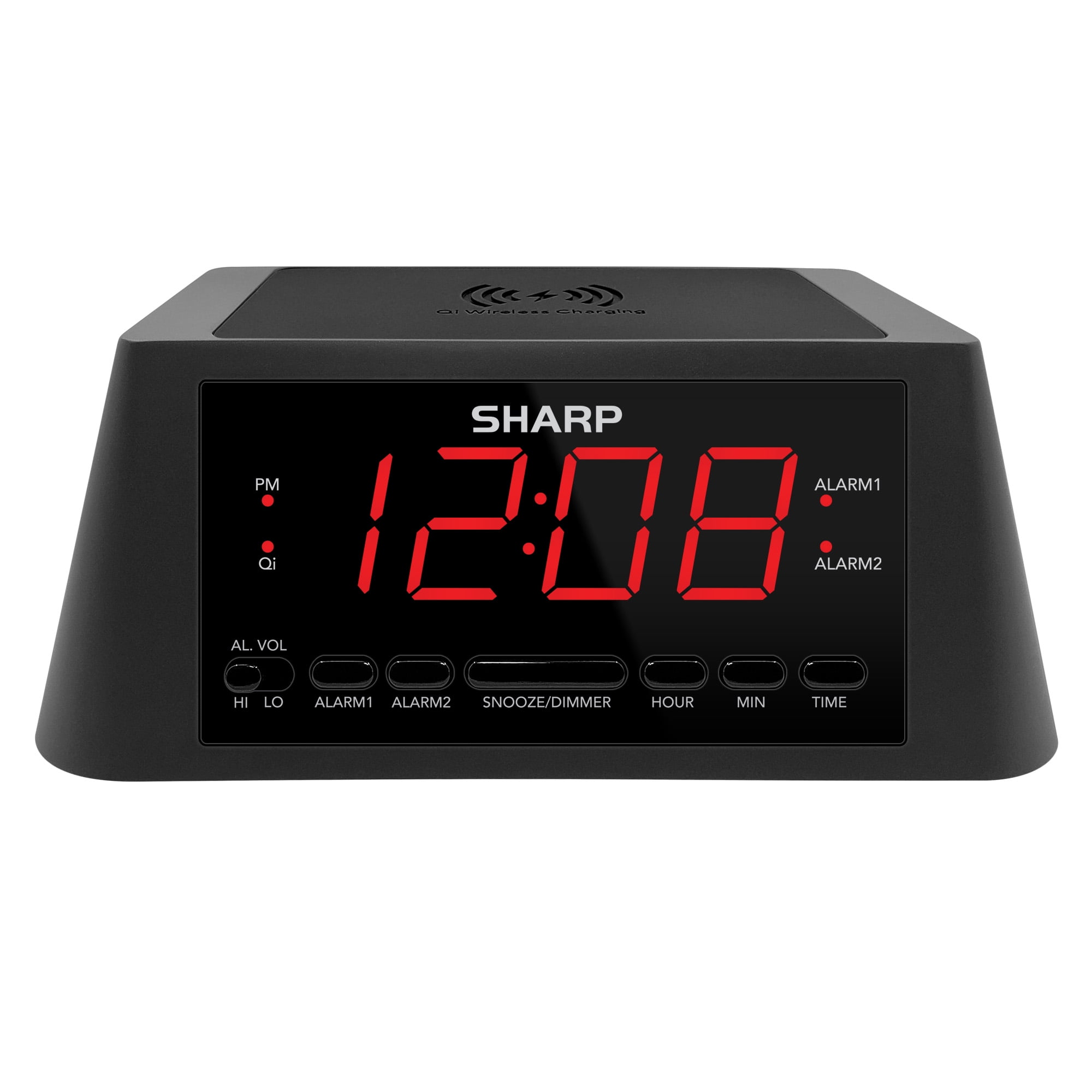 SHARP Qi Wireless Charging Alarm Clock with 2 x 2 AMP USB [ 2000 x 2000 Pixel ]