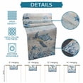 thumbnail image 6 of Blue Sea Turtles Table Runner 90 Inches, Coastal Vintage Ocean Sea Starfish Coral Bed Runner Dresser Scarves Tabletop for Indoor Outdoor Parties/Ceremony/Banquet, 13" x 90", 6 of 9