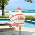 thumbnail image 3 of Yayeee Kids Hooded Towels Toddler Soft Absorbent Beach Bathing Wrap 50" x 23.5", Striped Crab, 3 of 5