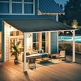 thumbnail image 3 of AECOJOY 8' x 12' Hardtop Gazebo Outdoor Aluminum Pergola ​For Garden, Patio, Backyard-​White, 3 of 10