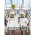 thumbnail image 3 of Beach Coastal Rectangle Tablecloth, Summer Nautical Coral Shell Botanical Vintage Waterproof & StainResistant Tablecloth, Washable Oil-proof Table Cover for Dining/Party/Wedding/Buffet 60x84 In, 3 of 9