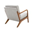 thumbnail image 4 of MOONMISS Boucle Upholstery Mid Century Wood Frame Accent Armchair for Living Room-Oyster Grey, 4 of 5