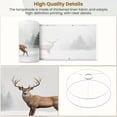 thumbnail image 4 of Snow Linen Drum Lampshades Winter Snowy Woodland Reindeer Snowy Forest Mountain White 13"x13"x10" Light Shade for Table Lamps Floor Lamps Drum Lamp Shades Lampshade Replacement Assembly Required, 4 of 8