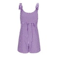 thumbnail image 5 of Htigea Clearance Women's Summer Casual Sleeveless Rompers Loose Fit Spaghetti Strap Shorts Jumpsuit Beach Cover Up with Pockets Clearance Sale Purple,XL, 5 of 7