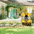 thumbnail image 3 of Summer Polka Dot Bee Welcome Garden Flag 12x18 Inch Double Sided Outside, Seasonal Holiday Burlap Yard Outdoor Decoration, 3 of 6