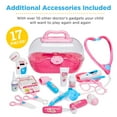 thumbnail image 5 of Best Choice Products Play Doctor Kit for Kids, Pretend Medical Station Set with Carrying Case, Mobile Cart - Pink, 5 of 7