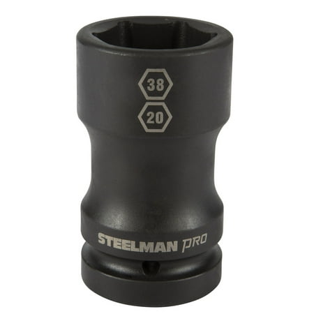 

Steelman 1 in. Drive 38mm 6 Point 20mm 4 Point Budd Combo Impact Socket 79323