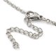 thumbnail image 3 of Tarnish Resistant 304 Stainless Steel Cable Chains Necklace Makings with Lobster Claw Clasps and End Chains Stainless Steel Color 18-1/4 inch(46.5cm) Hole: 2.7mm, 3 of 3