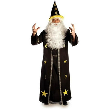 Dark Potion Brown Wizard Open Front Tunic Costume Robe Adult