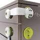 thumbnail image 1 of Paquete de 5 cerraduras de seguridad para niños con adhesivo fuerte para gabinetes de cocina, cajones, electrodomésticos, alacenas, cocina, refrigerador y horno, papelera (verde) ER, 1 of 5