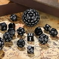 thumbnail image 2 of 15pieces Complete Polyhedral Dnd Dice Set D3-d100 Spherical Rpg Dice Set,100 Sides Dice Set For Rol-haoyiBlack White, 2 of 5