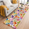 thumbnail image 2 of Easter Colorful Eggs Area Rugs Collection 2'x6', Farmhouse Floral Polka Dot Non Slip Indoor Rectangle Throw Runner Rug Floor Mat Carpet for Living Room Dining Table Bedroom Nursery, 2 of 9