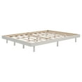 thumbnail image 4 of Miniyam Wood Queen Size Floating Bed for Adult, White, 4 of 6
