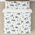 thumbnail image 6 of Sweet Jojo Designs Construction Truck Green Blue and Grey Full/Queen Bed Comforter 3 Piece Bedding Set - 3 Piece, 6 of 6