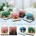 thumbnail image 3 of 3D Memo Pad with Lamp Bookshop, Paper Carving Art Note Pad Paper Card Craft T4, 3 of 8