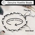 thumbnail image 5 of Howlite (Knotted) Crystal Anklet, 6mm Beads Anklet for Women, 5 of 6