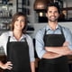 thumbnail image 4 of unbranded 10Ud Delantal Restaurante Negro Con Bolsillos Personalizable Para Cocina, 4 of 6