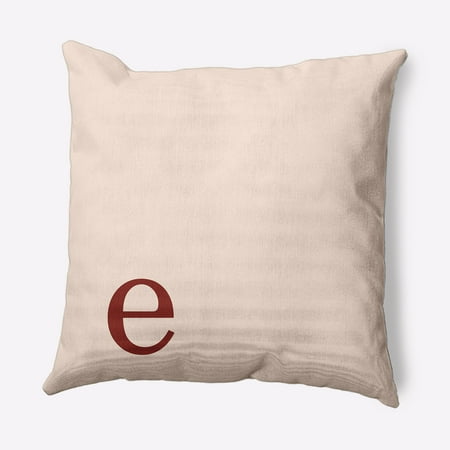 Simply Daisy 20 x 20 Modern Monogram Decorative Throw Pillow Maple Red