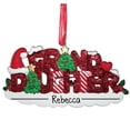 thumbnail image 2 of Personalized Granddaughter Christmas Ornament - Red Glitter, 2 of 2