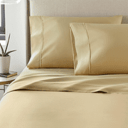 HC COLLECTION Full Size Sheets - Deep Pocket Bed Sheets - Extra Soft & Breathable - 4 PC Set, Easy Care, Machine Washable - Cooling Beige Sheets Beige Full