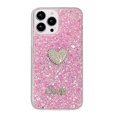 thumbnail image 1 of For iPhone 13 Pro Max Starry Sequin Diamond Heart Epoxy TPU Phone Case(Pink),iPhone 13 Pro, 1 of 7