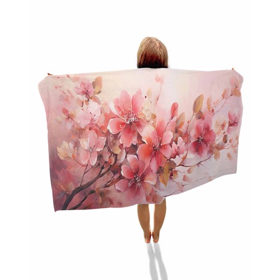 Flower Painted, Abstract Blush Pink Watercolor Beach Towels Oversized Super Absorbent, Lightweight Bath Towel Quick Dry Sets For Bathroom/Pool/Rv Camping/Beach Play/Gym Room/Picnic 31"x62"