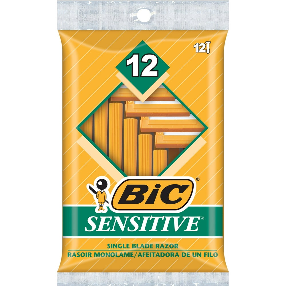 BIC Sensitive Shaver Men's Disposable Razor, Single Blade, Comfortable