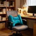thumbnail image 7 of Portable Inflatable Lumbar Pillow Flocking Curved Back Support Cushion For Office Chair Car Travel Green 22.4 Inch, 7 of 7
