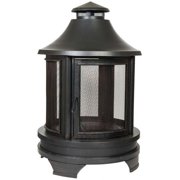 DAGAN INDUSTRIES Dagan FP-1026 Pagoda Style Wood Burning Fire Pit with 6 in. Clearance, Antique Copper & Black