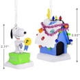 thumbnail image 5 of Hallmark Peanuts Snoopy and Holiday Doghouse Christmas Ornaments, 2, 0.07lbs, 5 of 7