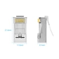 thumbnail image 2 of Vention IDCR0-100 Connecteur Réseau Cat.6 Fiche Modulaire RJ45 Contacts Plaqués Or Matériau PC Cat.6 FTP 100 Pcs, 2 of 6