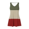 thumbnail image 5 of Nmnitkp Summer Dresses for Women Casual Sleeveless Color Block Tshirt Beach Dress V Neck Flowy Tank Sundresses with Pockets S-XXL, 5 of 6