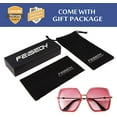 thumbnail image 3 of FEISEDY Women Large Hexagon Inspired Sunglasses Fashion Irregular Design Style Geometric B2503, 3 of 6