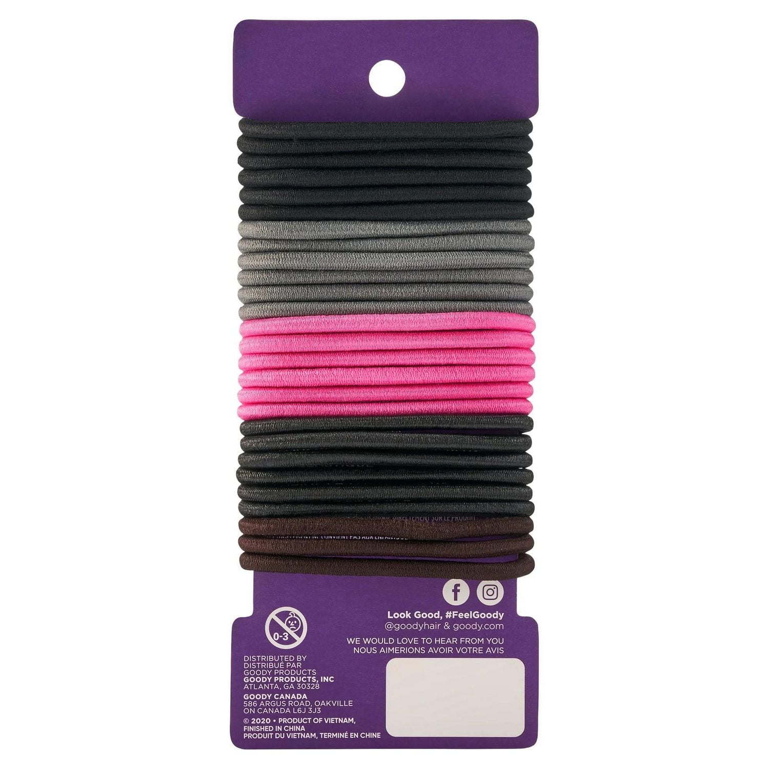 Goody Ouchless Cherry Hair Elastics - No Metal Gentle Hair Ties - 30 Ct, Goody Elastics