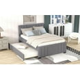 thumbnail image 4 of DeeHome Full Upholstered Platform Bed with Trundle,Grey (OLD SKU:SM001006AAE), 4 of 9