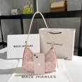 thumbnail image 5 of Bolso de mujer de color rosa con diseño de axila, estilo francés Tongqin, con forma de media luna, 5 of 5
