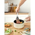 thumbnail image 3 of Reemix 1.6L Electric Hot Pot with Steamer, Non-Stick Pan, 850W Adjustable Power, Perfect for Dorms & Apartments (White), 3 of 8