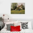 thumbnail image 5 of PIKWEEK  Framed Canvas Wall Art, 12×16in Vintage Wall Decor for Living Room, Old Cottages Painting, Classical Wall Pictures, Artwork for Wall, Nature Landscape Art Print 16*12inch/20*16inch, 5 of 6