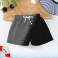 thumbnail image 3 of Favoffer Big Boys Solid Beach Shorts Quick-Dry Lightweight Loose Fit Casual Swim Trunks With Pockets Stylish Bottoms For Seaside Surfing Vacation Camping 4-15Y, 3 of 8