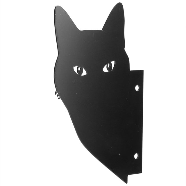 Decoración de gato de jardín, estatua de gato de acrílico de simulación, estatua de gato de jardín, estatua de gato al aire libre, elegante y moderna