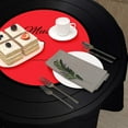 thumbnail image 4 of Vinyl Record Tablecloth Round 60 Inch Music Disk Modern Classic Table Cloths Circle Table Cover Washable Wipeable Polyester Tabletop for Dining Kitchen Picnic Party Decor, 4 of 7