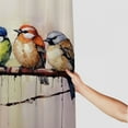 thumbnail image 3 of COMIO Painting Rustic Forest Wildlife Birds Tree Branches Shower Curtain for Bathroom Decoration White, 3 of 6