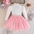 thumbnail image 5 of KyCheLot Toddler Baby Girls Skirt Set Spring Knit Soft Long Sleeve Tops Tulle Skirts Outfit 9 Months-5 Years, 5 of 7
