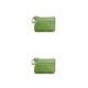 thumbnail image 3 of Qarigey Cartera de mujer, llaves de cuero, portátil, fecha de viaje, tienda, llavero, monedero, organizador de monedas, bolsa con cremallera Verde 2piezas, 3 of 6