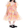 thumbnail image 1 of Femmes d'Été Bouffi Manches Robe de Bal Vintage Imprimé Col Carré Princesse Dentelle Tulle Taille Haute Robe Fluide, 1 of 5