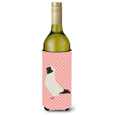 

Nun Pigeon Pink Check Wine Bottle Beverge Insulator Hugger