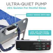 Vive 8 Alternating Pressure Mattress – Low Air Loss Hospital Bed Topper with Inflatable Pump for Pressure Ulcers & Bed Sores