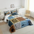 thumbnail image 4 of Happy Camping Bedding Set Queen Rv Camper Comforter Set For Travel Trailers Bunks,Patchwork Rustic Buffalo Plaid Pine Trees Camper Car Decor Quilt Rv Accessories For Inside Duvet 3 Pcs, 4 of 6
