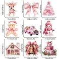 thumbnail image 5 of FlareFable Cute 3D Honeycomb Figurine Christmas Hanging Decor, with Pink Bow Christmas Tree Decorations, Fun Ornament for Holiday Theme Party, Perfect Christmas Decorations & Winter Display, 5 of 20